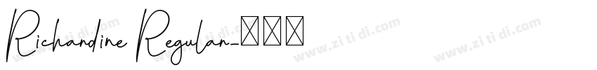 Richardine Regular字体转换